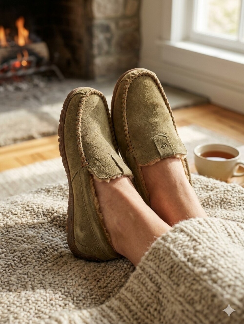 CLARKS Dawson Indoor/ Outdoor Moccasins in Sage